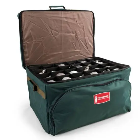 TreeKeeper 72ct. 4" Christmas Ornament Storage Box with Top Pocket {3}
