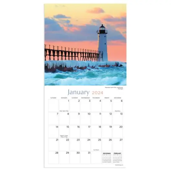 TF Publishing 2024 Lighthouses Mini Calendar {4}