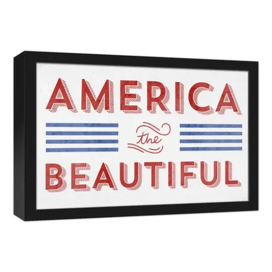 America the Beautiful Black Framed Canvas {3}