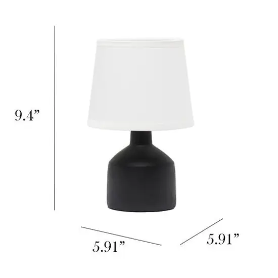 Simple Designs Mini Bocksbeutal Ceramic Table Lamp Black {4}