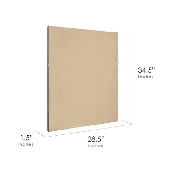 Head West&reg; 34.5" Deep Bronze Beaded Rectangular Framed Beveled Accent Wall Mirror {8}