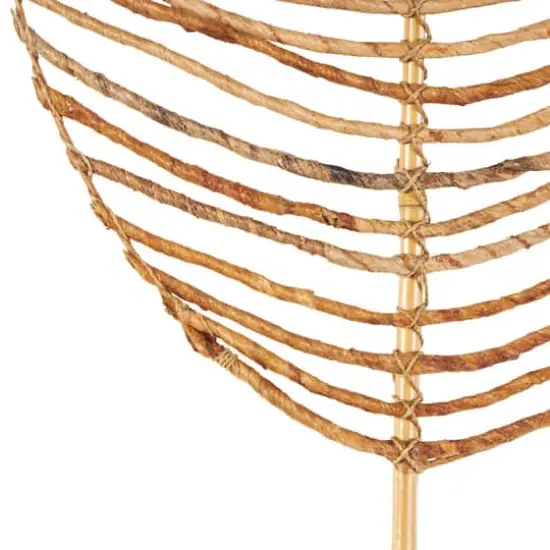 6.5ft. Light Brown Bamboo Palm Leaf Woven Foliage Set {4}