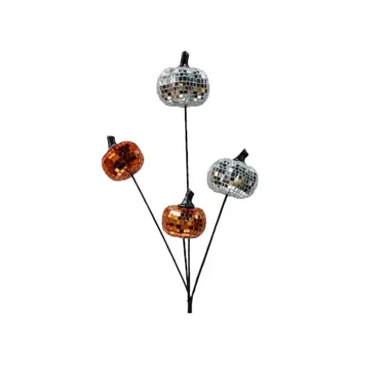 28" Disco Pumpkin Stem by Ashland&reg; Orange/Silver {3}