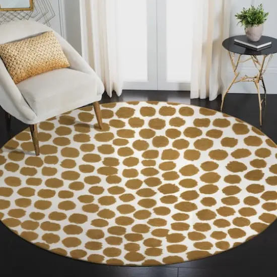 My Magic Carpet Puff Dotty Washable Rug Honey Beige {3}