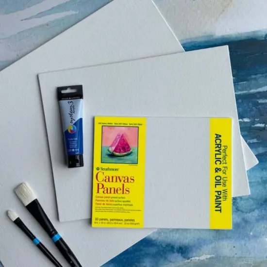 Strathmore&reg; 300 Series White Canvas Panels, 5" x 17" {6}