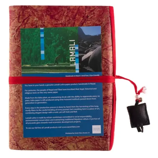 Lama Li Mixed Media Crackle Journal, 6" x 8" {4}