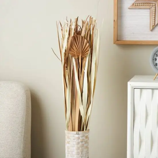 Beige & Tan Dried Grass & Fan Palm Bundle {7}
