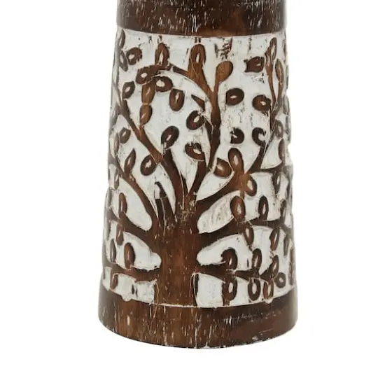 Brown Mango Wood Natural Candle Holder Set, 3ct. {4}