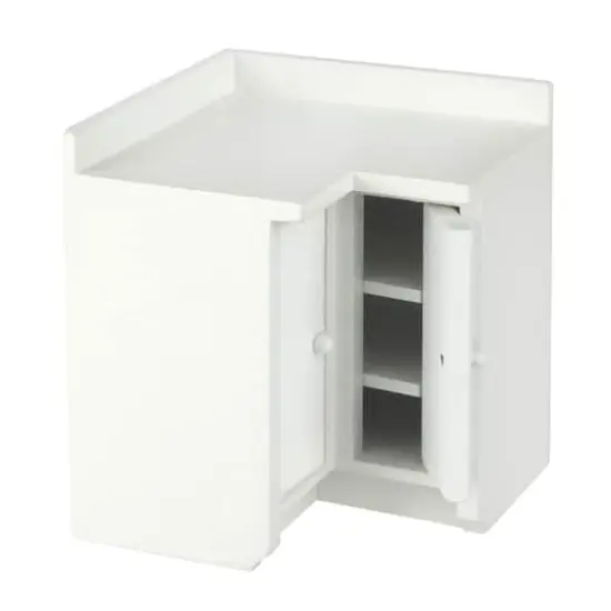 Miniature White Kitchen Corner Cabinet by Make Market&reg; {3}