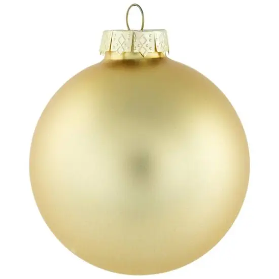 72ct. 4" Red & Gold Matte Glass Ball Ornaments {7}