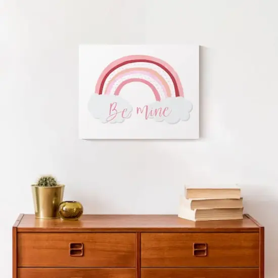 Be Mine Rainbow Polka Dots 11" x 14" Canvas Wall Art {5}