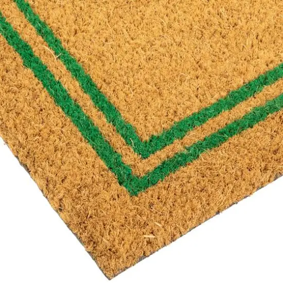 Green Shamrock & Double Stripe Doormat {6}