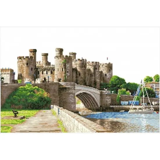 Diamond Dotz&reg; Intermediate Conwy Castle Wales Diamond Facet Art Kit {4}