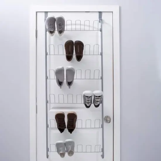Organize It All 18 Pair Over the Door Shoe Rack {5}
