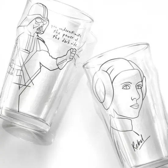 JoyJolt® Star Wars™ 19oz. Striking Sketch Characters Collection Pint Mug Set, 4ct. {3}