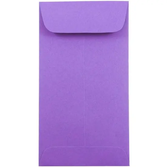 JAM Paper 3.5" x 6.5" Coin Business Envelopes, 50ct. Purple {1}