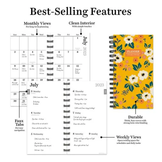 TF Publishing 2023 -2024 Floral Dreams Small Weekly Monthly Planner {6}