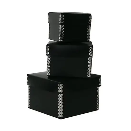 JAM Paper Black Plastic Nesting Box Set {1}