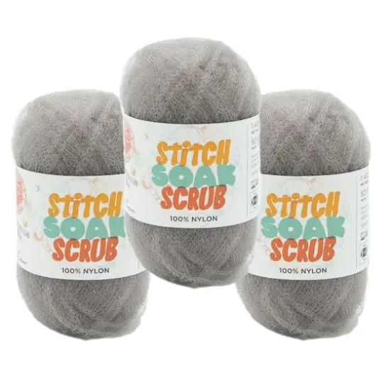 3 Pack Lion Brand&reg; Stitch Soak Scrub Yarn Harbor Mist {1}
