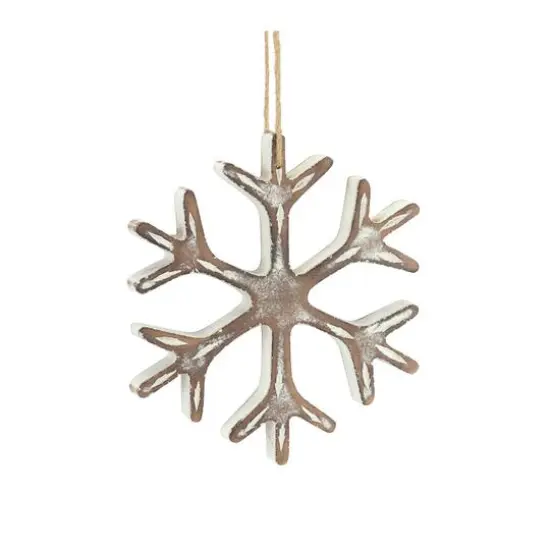 12 Pack Rustic Snowflake Ornaments {4}