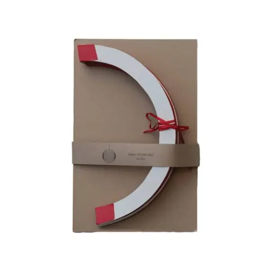 Hello Honey&reg; 12" Red & White Crinkle Paper Folding Ball Ornament {5}