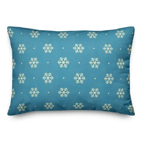 Simple Snowflakes14x20 Throw Pillow {1}