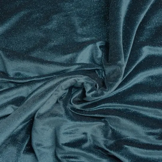 Feldman Emerald Sparkle Stretch Velvet Fabric {5}