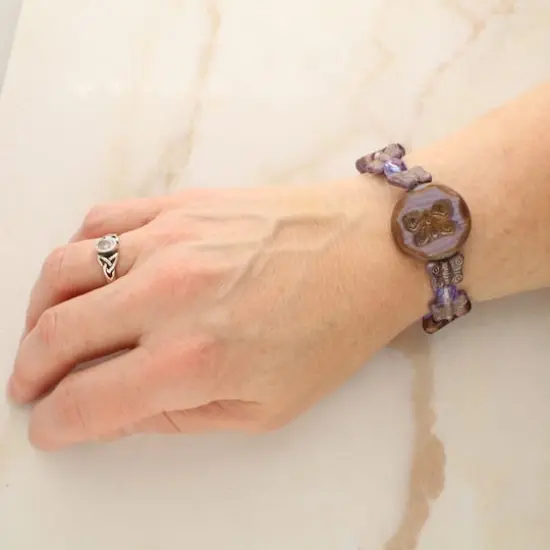 Purple Czech Glass Butterfly Bead Mix by Bead Landing&trade; {5}