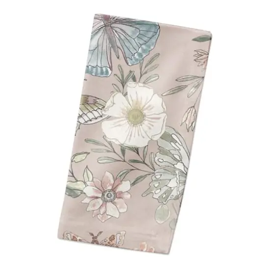 Butterflies Cotton Twill Napkin Blush {3}