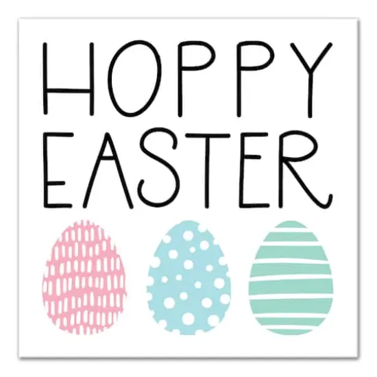 Hoppy Easter Eggs Canvas Wall Art {1}