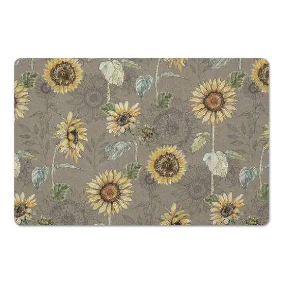Sunflower Pattern Floor Mat Brown {1}