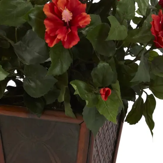 3ft. Hibiscus Topiary Plant in Decorative Planter {4}