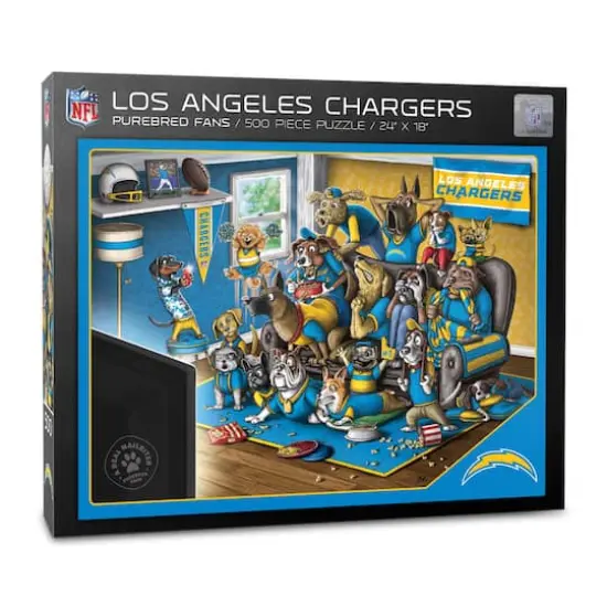 NFL Purebred Fans A Real Nailbiter 500 Piece Puzzle Los Angeles Chargers {1}