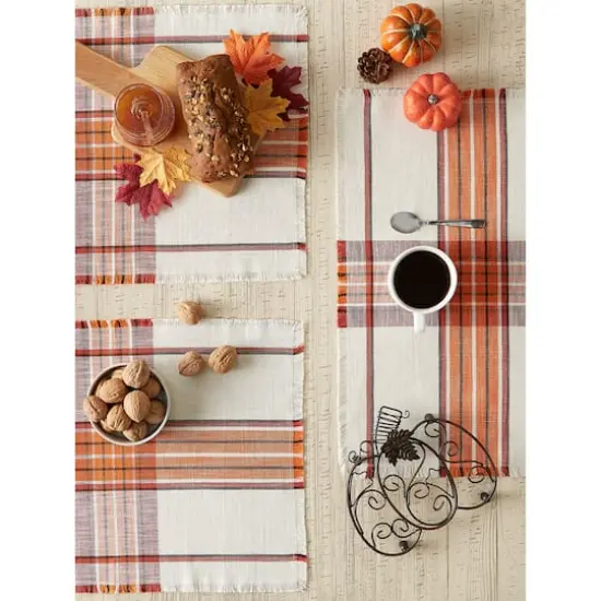 DII&reg; Pumpkin Spice Plaid Placemats, 6ct. {5}