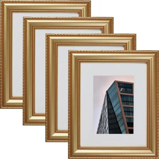 Craig Frames 4 Pack Victoria Gold Picture Frame with Mat {6}