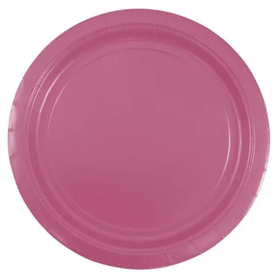 JAM Paper 9" Paper Party Plates, 50ct. Fuchsia Pink {1}