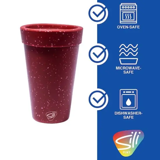 Silipint&reg; 16oz. Silicone Coffee Tumblers, 2ct. Red Speckled {4}