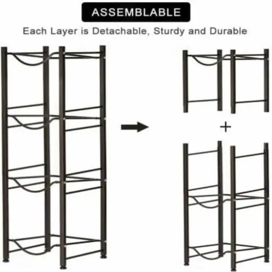 NEX&trade; 4-Tier 5-Gallon Water Bottle Storage Rack Brown {6}