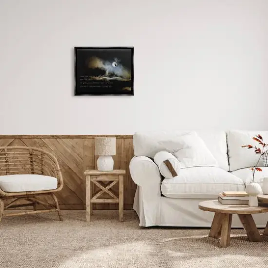 Stupell Industries Witch Flying By Moon Framed Floater Canvas Wall Art Black {3}