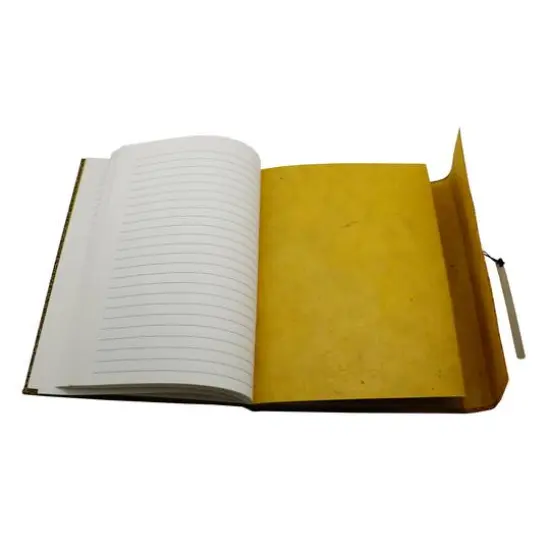 Lama Li Wanderer Hardcover Handmade Journal Gold and Brown {9}