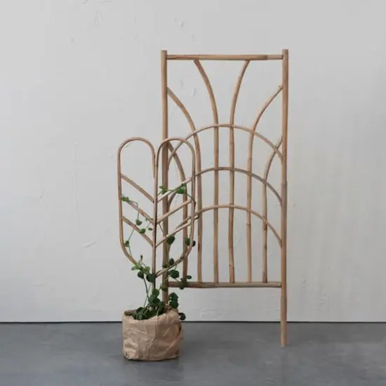 Hello Honey&reg; 27.5" Natural Handmade Rattan Trellis {5}