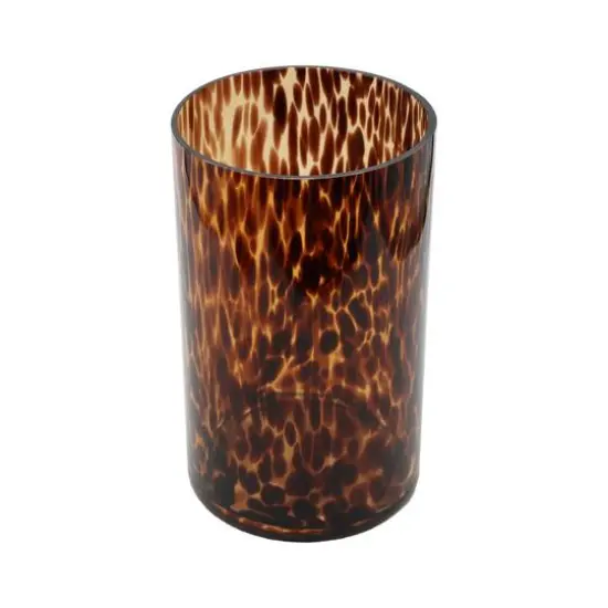 8" Amber Tortoiseshell Glass Cylinder Vase by Ashland&reg; {3}