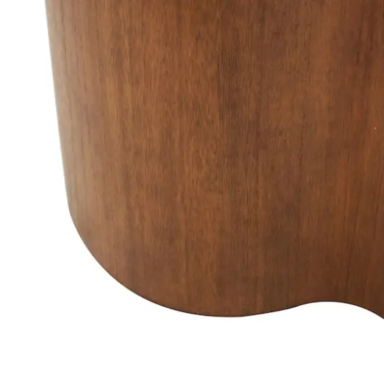 22.5" Brown Wood Heart Inspired Side End Accent Table {5}