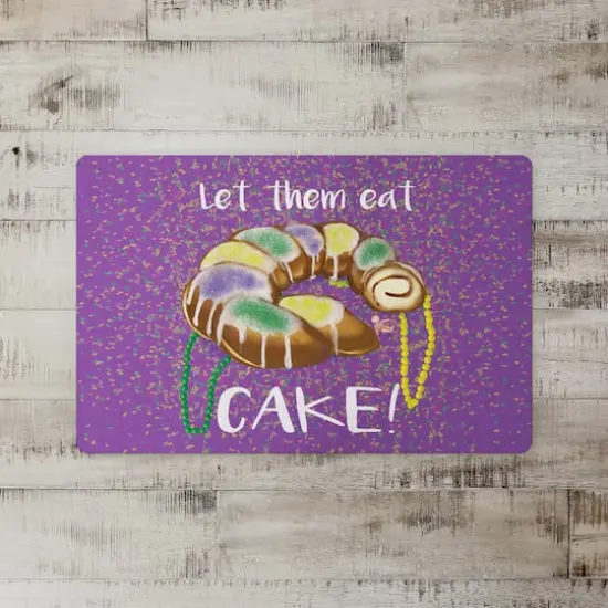 Let Eat Them Cake Mardi Gras Floor Mat {3}