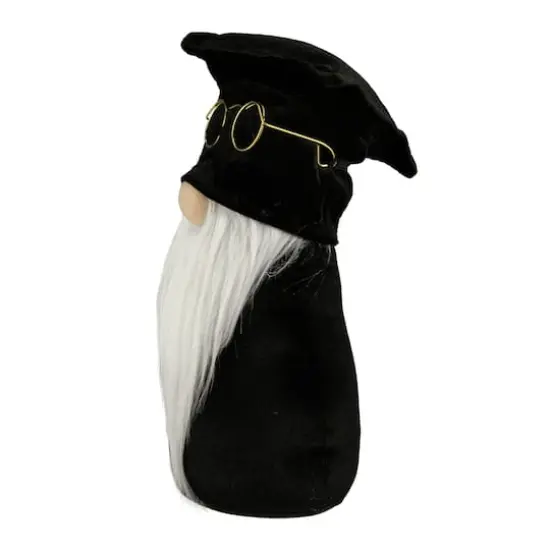 10.5" Graduation Day Boy Gnome in Black Cap & Gown {5}