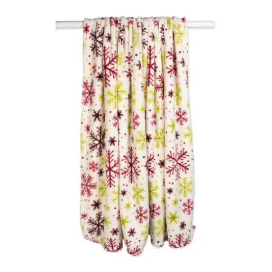 DII&reg; Holiday 2-Pack Snowflake Plush Fleece Blanket {4}