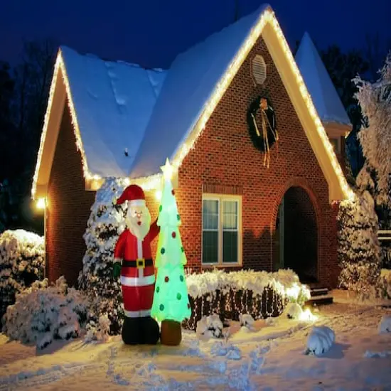 Mr. Christmas 7ft. Santa and Tree Outdoor Lit Inflatable {3}