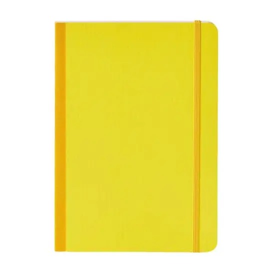 Fabriano® EcoQua Plus A5 Lined Fabric-Bound Notebook Yellow {5}