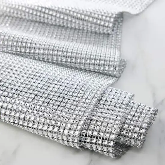 6" Bling Ribbon Wrap by Celebrate It&reg; Occasions&trade; Silver {3}
