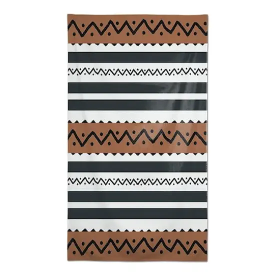 Brown Black Tribal Tablecloth {1}